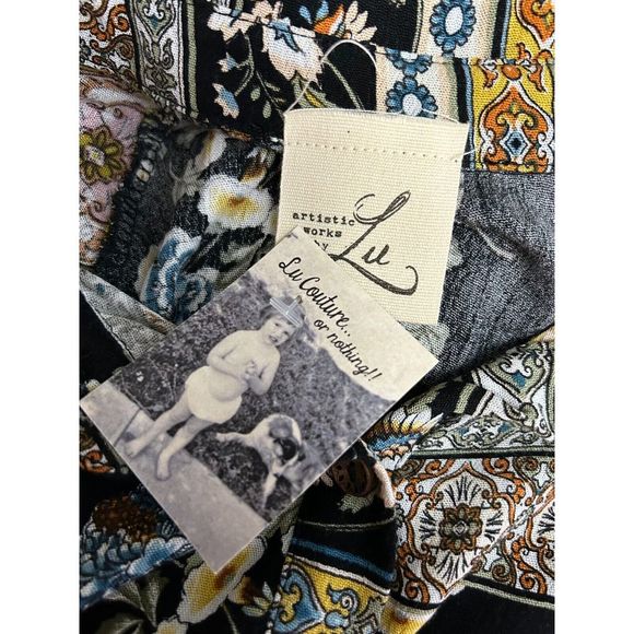 Artistic Works by Lu Floral‎ Print Button Up Long Sleeve Blouse Women Sz S NWT - Picture 5 of 7